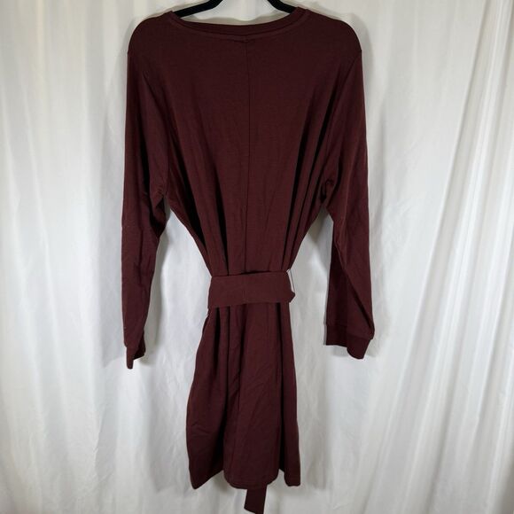 New Torrid Dress Women's 2 2X Red Long Sleeve Belted Pocketless Cotton Blend - Picture 9 of 11